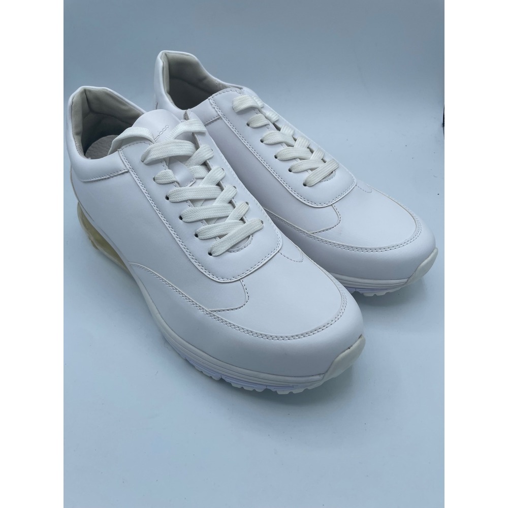 Sio Camino-007 Mens White Low Top Sneakers Bubble Heel Size 12 FLAW